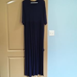 Navy Maxi Dress with Pockets